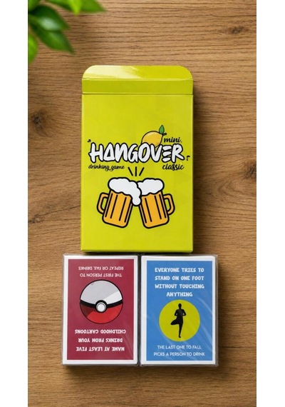 Hangover Mini İngilizce Yazılı Yetişkin Parti Oyunu Eğlenceli Sohbet & Kart Oyunu, Arkadaş Ve Çiftler İçin