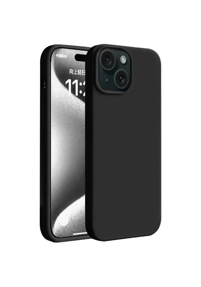 Newface Apple iPhone Uyumlu 15 Plus Kılıf First Silikon - Siyah
