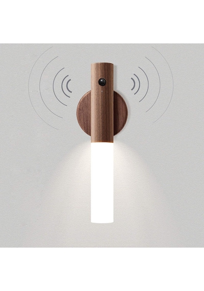 Led Hareket Sensörlü Işık, Ahşap Duvar Lambası, Akü Merdiveni, Usb Şarj Edilebilir, Vintage İç Duvar Lambası, Diğer