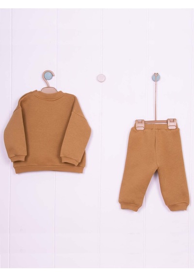 Aydodo Hardal Asimetrik Cep Detaylı 3 İplik İkili Bebe Takımı Hardal Aydodo Hardal Asimetrik Cep Detaylı 3 İplik İkili Bebe Takımı Hardal