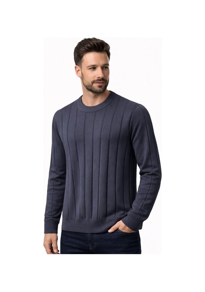 Classics Men Slim Fit Bisiklet Yaka Uzun Kol Erkek Triko - 7520 Lacivert