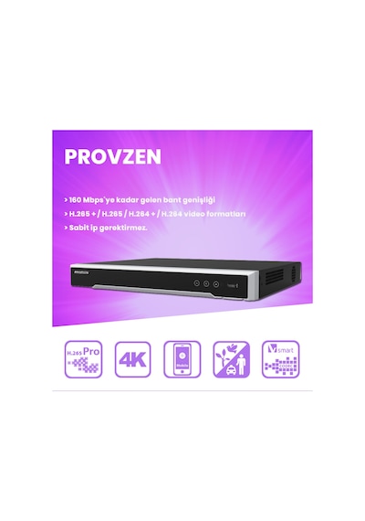 Provzen Hikvision 14 Ip Kamera 7/24 Renkli Mikrofonlu Güvenlik Kamerası Olay Anında Bildirim