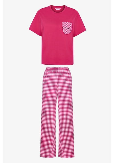 Penti Fuşya Cozy Heart Pamuklu Pantolon Pijama Takımı Carmıne