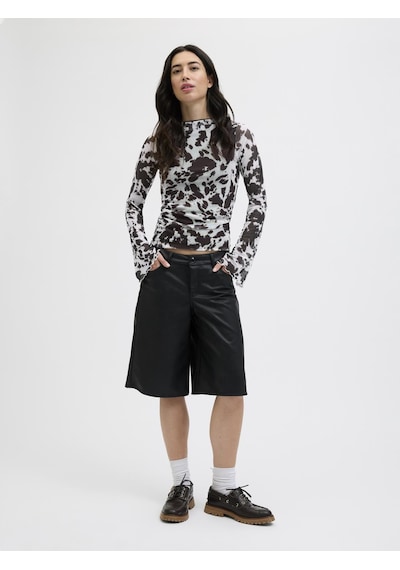 Jack & Jones Kadin Kayik Yaka Tisört - Minna - 12280223 Black Coffee