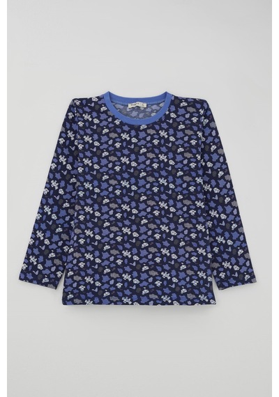 Breeze Erkek Çocuk Pijama Takımı Modern Kare & Kamuflaj Desenli 4-8 Yaş , Morcivert