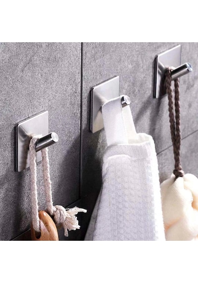 Ardini Kendinden Yapışkanlı Askılık Krom 02 Pakette 5 Adet Krom