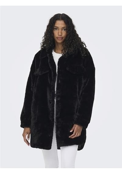 Only Onlvıda Fur Shacket Otw Siyah 001