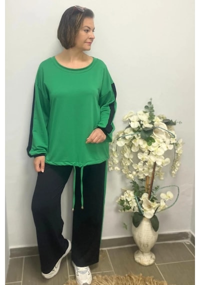Mia Butik Büyük Beden Çimen Yeşili Mehita Eşortman Takım Çimen Yeşili