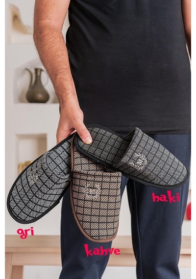 Stwenn 2'li Karma Erkek Kadın Avantajlı Paket Peluş Ev Terliği Kapalı Burun Arkası Açık Sıcak Rahat Panduf 2 Li Erkek Çanak