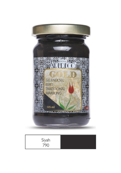 Artdeco Gold Geleneksel Ebru Boyası 105Ml - 790 Siyah