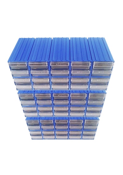 Sembol 300 Plastik Çekmeceli Kutu 4,6X11,7X2,4 Cm (60 Çekmeceli)