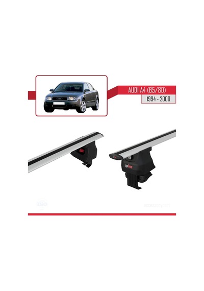 Audi A4 B5/8d 1994-2000 Arası İle Uyumlu Ace-4 Ara Atkı Tavan Barı Gri