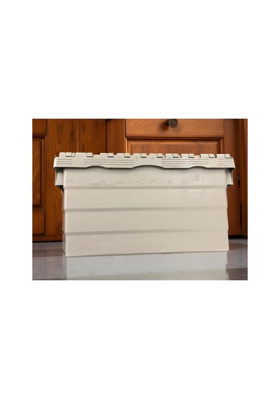 2 Li Konik Menteşe Kapaklı Plastik Kasa 400 600 320 Gri
