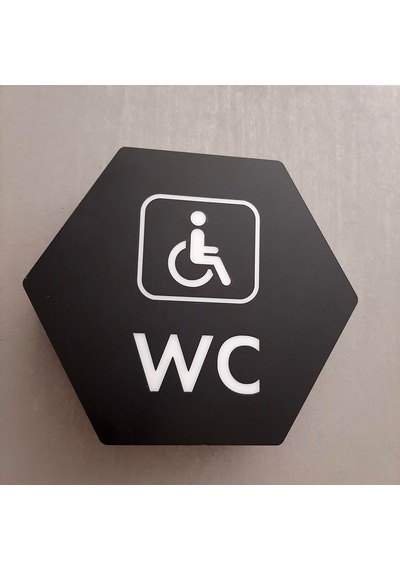 Honeycomb Serisi Işıklı Erkek&Kadın&Engelli Wc Yönlendirme Seti