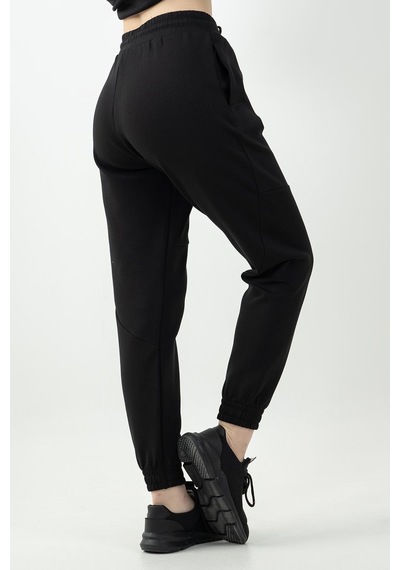 Maraton Sportswear Comfort Kadın Dönüşlü Paça Basic Siyah-siyah Pantolon 22028-siyah-siyah Siyah - Siyah
