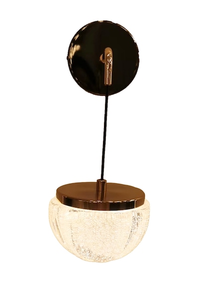 Derem Siyah Gold 8 Watt Kristal Taşlı Salon Led Aplik Siyah