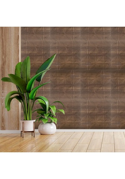 3 Boyutlu Duvar Paneli Kabartmalı Geometrik Yuvarlak Desen Pvc 41x41 Cm/ 6 Adet /1 M² Antik