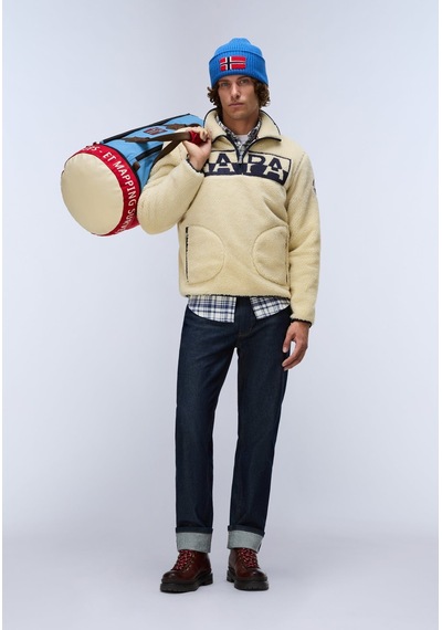 Napapijri T-archive Fleece Hz Erkek Polar-33985 Bej