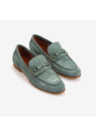 Andrea Giovanni Erkek Loafer Ayakkabı 24159 Malachite Süet