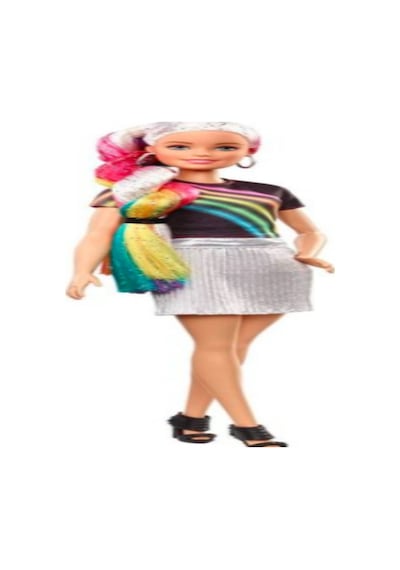Barbie-Barbie Gökkuşağı Renkli Saçlar Bebeği