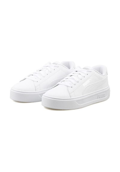 Puma Smash Platform Kadın  Beyaz / Gri Sneaker