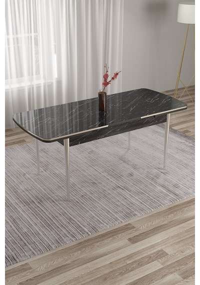 Canisa Edaf Serisi 80x132 Açılabilir Siyah Mermer Desen Mutfak Masa Takımı 4 Antrasit Sandalye Krom Detay Masa Siyah Mermer Sandalye Antrasit Krom Ayak Canisa Edaf Serisi 80x132 Açılabilir Siyah Mermer Desen Mutfak Masa Takımı 4 Antrasit Sandalye Krom Detay Masa Siyah Mermer Sandalye Antrasit Krom Ayak