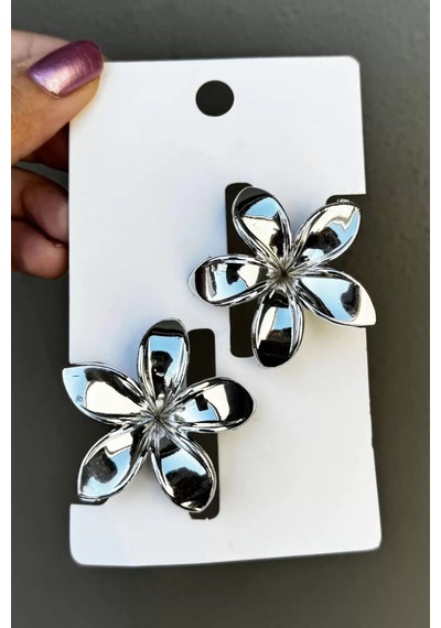 Caş Dekorasyon 2'li Gri Renk Lotus Pens Toka Set Gri
