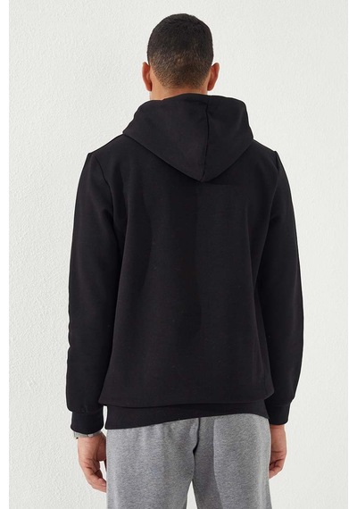 Tommy Life Siyah Kamuflaj Desen Baskılı Standart Kalıp Kapüşonlu Erkek Sweatshirt - 87884 Siyah Tommy Life Siyah Kamuflaj Desen Baskılı Standart Kalıp Kapüşonlu Erkek Sweatshirt - 87884 Siyah