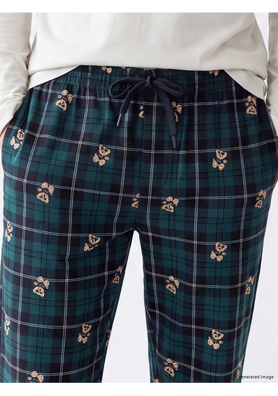 LC Waikiki Lc Waıkıkı Yeşil Baskılı Erkek Pijama Altı