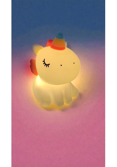 Unicorn Dekoratif Masa Gece Lambası Boyut:16cm Çok Renkli