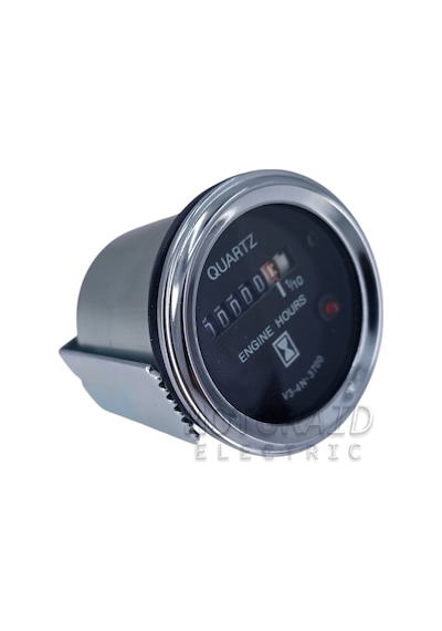 12v-24v Mekanik Motor Çalışma Saati Göstergesi 52mm - Jeneratör, Tekne Ve İş Makinesi Uyumlu