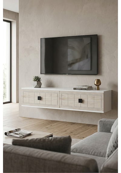 Tda1205at Yuka Duvara Montaj Tv Stand Antrasit-traverten 120cm