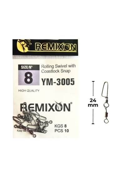 Remixon Ym-3005 No:8 Klipsli Fırdöndü 10 Adet