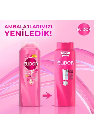 Elidor Güçlü ve Parlak Saç Bakım Şampuanı 3 x 650 ML