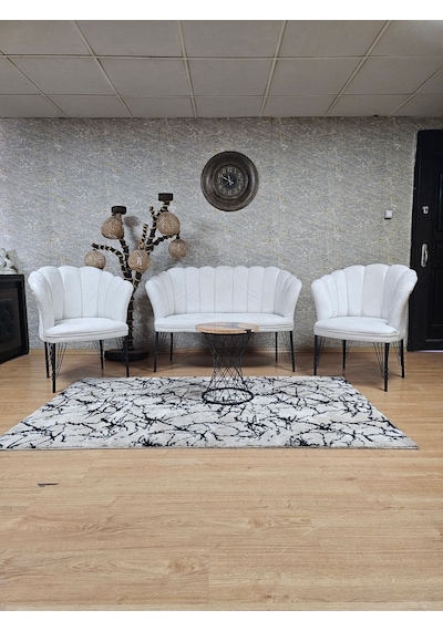 Zafir Siyah Boyalı Tel Ayak Papatya Çay Seti Koltuk Takımı , Balkon, Salon, Ofis, Cafe Koltuk Takımı Krem Zafir Siyah Boyalı Tel Ayak Papatya Çay Seti Koltuk Takımı , Balkon, Salon, Ofis, Cafe Koltuk Takımı Krem