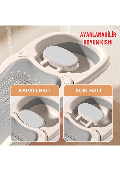 Bebek Banyo Yatağı ve Oturak Yeni Doğan Uyumlu Katlanır Küvet Aparatı Alt Değiştirme Ve Mama Sehpası