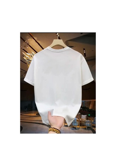Medinenur Panda Baskılı Basic T-shirt Beyaz