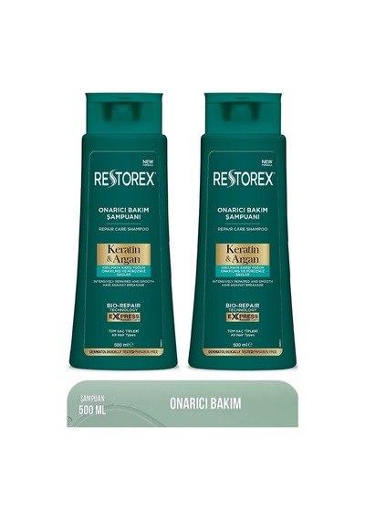 Restorex Keratin & Argan Şampuan 2 x 500 ML