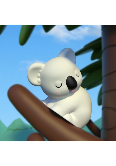 Dhink Silikon Şarjlı Gece Lambası Koala Coco Beyaz
