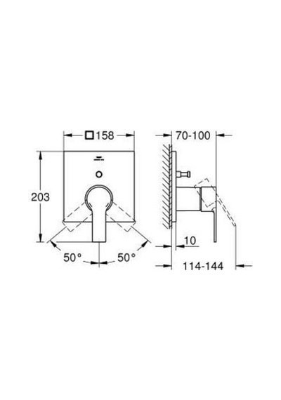 Grohe Allure 19315GN1 Ankastre Banyo Duş Bataryası Altın