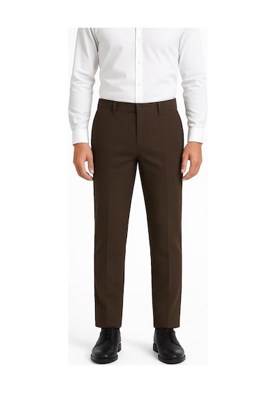 Classics Men Captiva Klasik Fit Likralı Erkek Kanvas Pantolon - 7413 Kahverengi