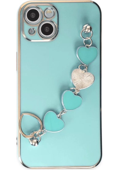 Newface Apple Apple iPhone Uyumlu  14 Kılıf Esila Silikon - Su Yeşili