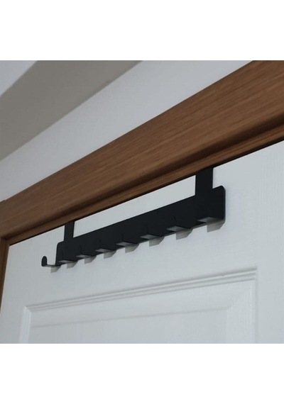 Metal Mat Siyah Amerikan Kapı Arkası Askılık Organizer Askılık Ve Siyah