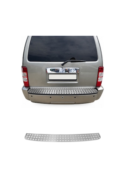Dodge Nitro 2007-2012 Uyumlu Krom Arka Tampon Eşiği Paslanmaz Çelik Taşlı Mat