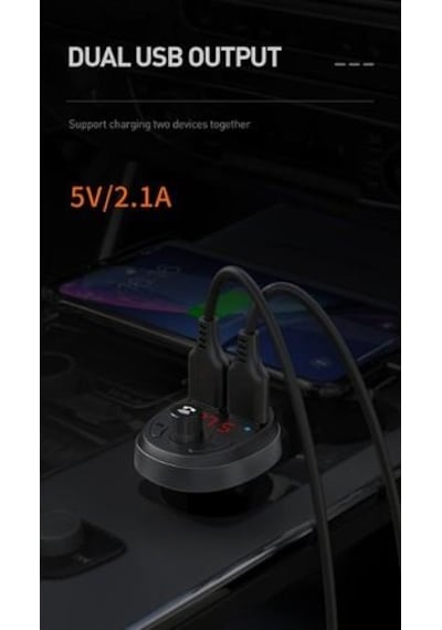 Mcdodo Bluetooth Fm Transmitter 2 Usb 3.1A Çakmak Şarj Cc-6880 N11.376
