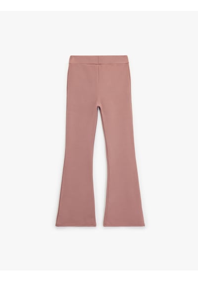 Koton Beli Lastikli Dar Kalıp Basic İspanyol Paça Pantolon Lila 6wkg40168ak Lila
