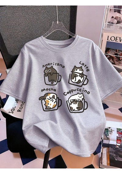 Noıssey Urban Pop Graphic Kadın Tişört Koleksiyonukod 5128 Gri