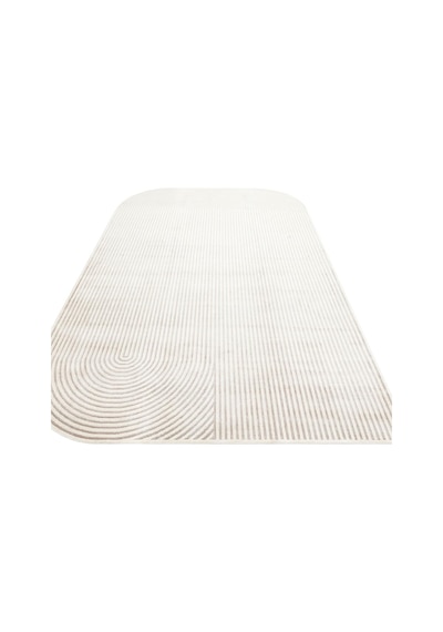 Eko Halı Merano Mrn 03 Cream Grey Geometrik Desenli Yüksek Kalite Sık Dokuma Salon Halısı Gri 2