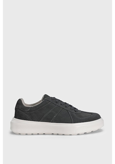 Lufian Jaques Erkek Süet Deri Sneakers Ayakkabı Süet Gri Beyaz