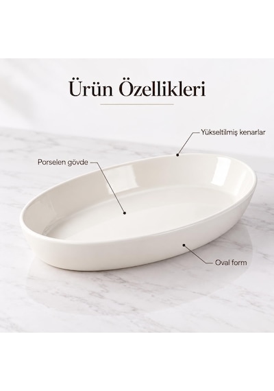 Porselen Büyük Kayık Tabak 28 17 Cm, Beyaz Oval Servis Ve Sunum Tabağı, Yükseltilmiş Kenarlı Makarna, Salata, Meze, Kahvaltılık Ve Ana Yemek Tabağı, 1 Adet Çok Renkli